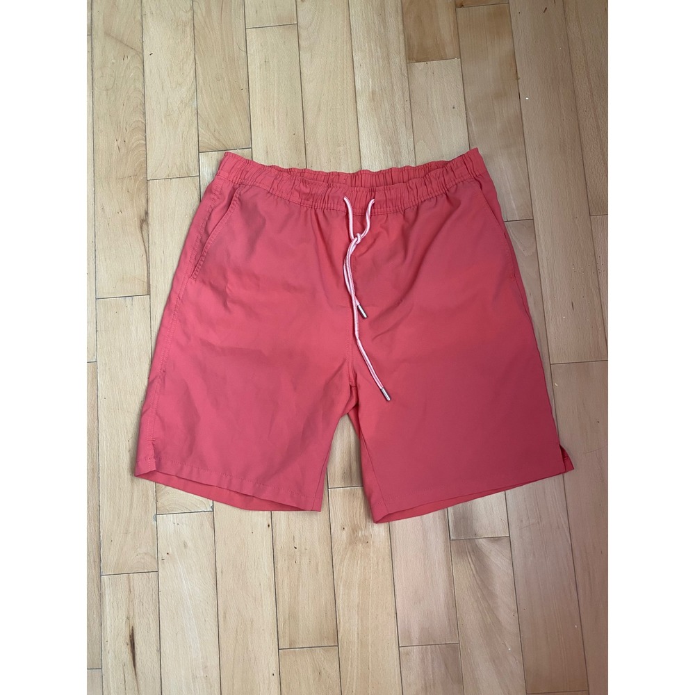Peter Millar Swim Trunks Mens Medium Coral Pink Mesh Lined Drawstring Shorts